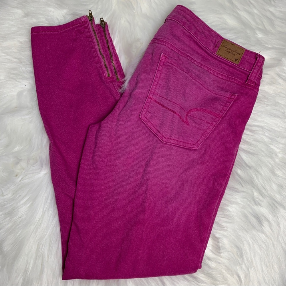 Pink Ankle Jeggings American Eagle 4 - 2/$15